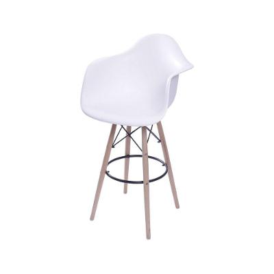 Banqueta Eames Dkr Com Braço Branco