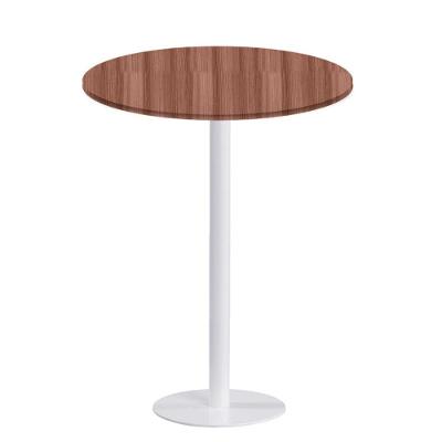 Mesa Pisa Beta Bistrô Fratini 107,50cm (a) Disco Redondo Branco Tampo Mdp Redondo Walnut 60cm (l)