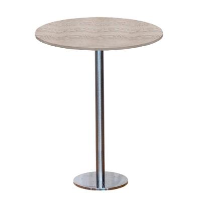 Mesa Pisa Beta Bistrô Fratini 107,50cm (a) Disco Redondo Inox Tampo Mdp Redondo Castanheira 70cm (l)