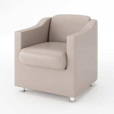 Poltrona Decorativa Tilla Sala Consultório Courino Jl Decor Courino Bege