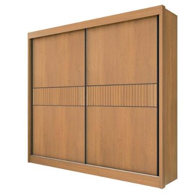 Guarda Roupa Casal 2 Portas 6 Gavetas - Cancun Ripado-cinamomo - Móveis D'doro