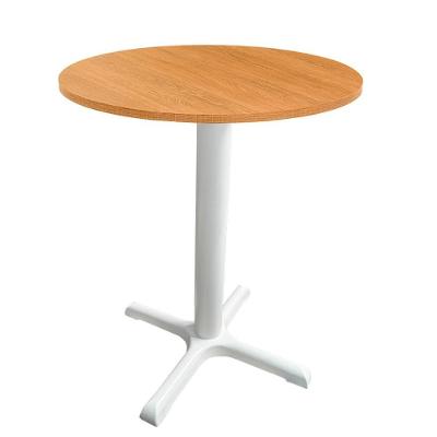 Mesa ômega Ferro Branco 74 Cm (alt) Base Em X Tampo Mdp Redondo Samba 60 Cm (larg) X 2,50 Cm (alt)