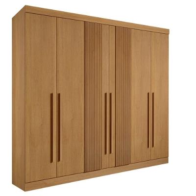 Guarda Roupa Casal 6 Portas 6 Gavetas - Da Vinci Plus Ripado-cinamomo - Móveis D'doro