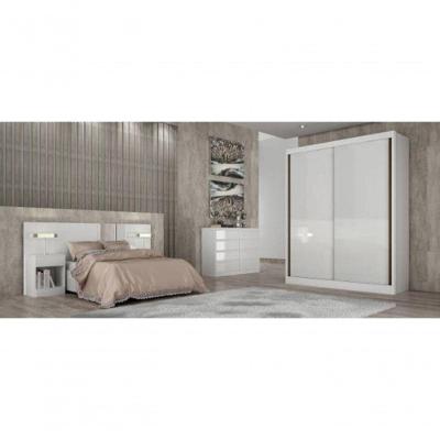 Guarda Roupa Solteiro 2 Portas 3 Gavetas - Virtus -branco - Móveis Novo Horizonte