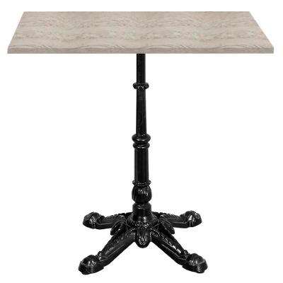 Base De Mesa Apus Em Ferro Preto 75 Cm (alt) Tampo Mdp Quadrado Castanheira 60cm (larg) X 2,5cm Alt