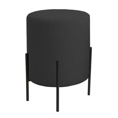 Puff Orgânico Boucle Thor Com Pés De Ferro Preto