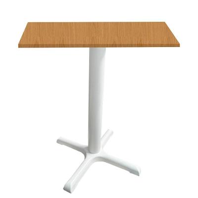 Mesa ômega Ferro Branco 74 Cm (alt) Base Em X Tampo Mdp Quadrado Samba 80 Cm (larg) X 2,50 Cm (alt)
