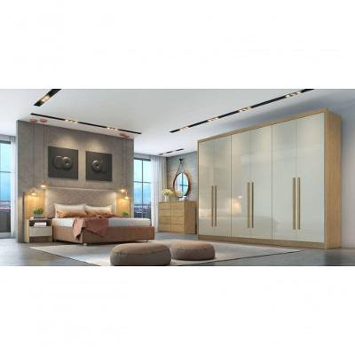 Guarda Roupa Casal 100% Mdf 6 Portas 6 Gavetas - Livorno-cumaru-fendi - Móveis Novo Horizonte