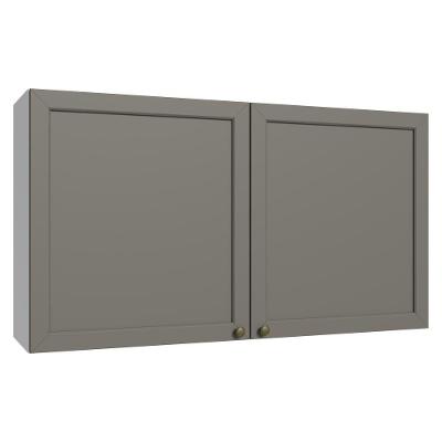 Armário Aéreo 120 Cm 2 Portas Branco/cinza Vik Madesa Branco/cinza