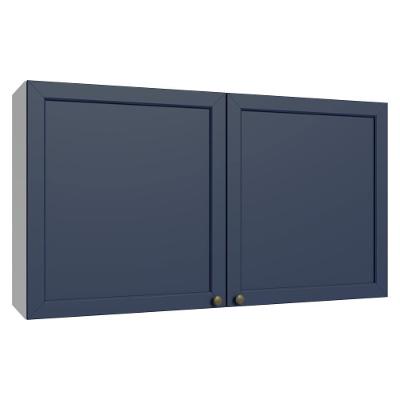 Armário Aéreo 120 Cm 2 Portas Branco/azul Vik Madesa Branco/azul