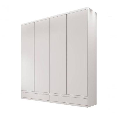 Guarda-roupa 4 Portas 5 Gavetas Mdf Paris-branco Bianchi