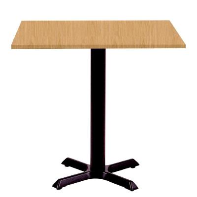 Mesa ômega Ferro Preto 74 Cm (alt) Base Em X Tampo Mdp Quadrado 80 Cm (larg) X 2,50 Cm (alt) Samba