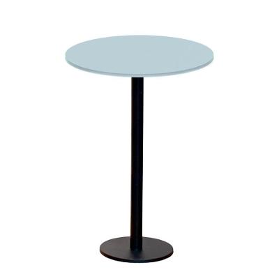 Mesa Pisa Beta Bistrô Fratini 107,50cm (a) Disco Redondo Preto Tampo Mdp Redondo Cinza 70cm (l)