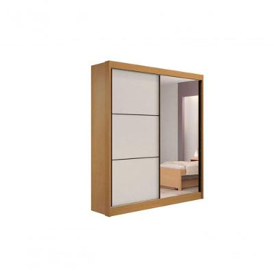 Guarda Roupa Solteiro 2 Portas 3 Gavetas - Atenas-cinamomo-off White - Móveis D'doro