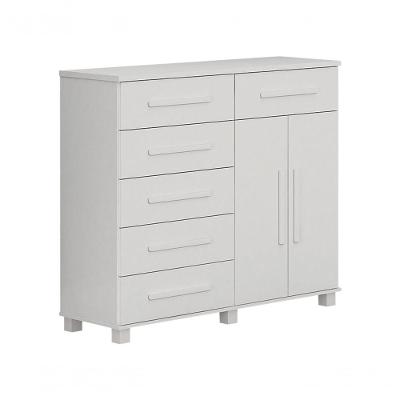 Cômoda Para Quarto Com Sapateira 6 Gavetas - São Paulo-branco - Móveis Leifer