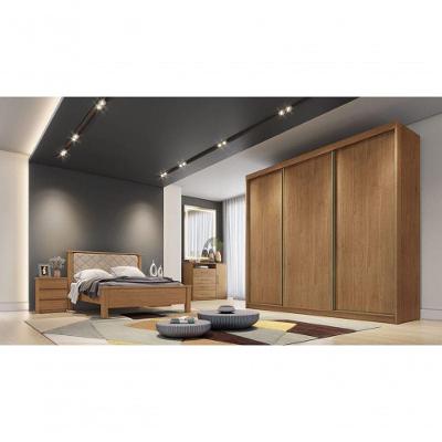 Guarda Roupa Casal 3 Portas 4 Gavetas - Medelim-cumaru - Móveis Novo Horizonte