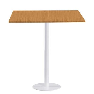 Mesa Pisa Beta Bistrô Fratini 107,50cm (a) Disco Redondo Branco Tampo Mdp Quadrado Samba 60cm (l)