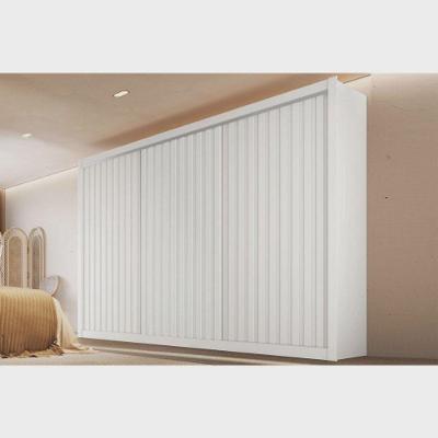 Guarda Roupa Casal Ripado 3 Portas 6 Gavetas - York-branco - Móveis Europa