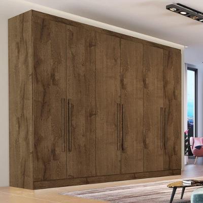 Guarda Roupa Casal 6 Portas 4 Gavetas - Oslo-braúna - Made Marcs