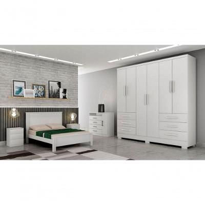 Guarda Roupa Solteiro Com Pés 6 Portas 6 Gavetas - Encant-branco - Móveis Novo Horizonte
