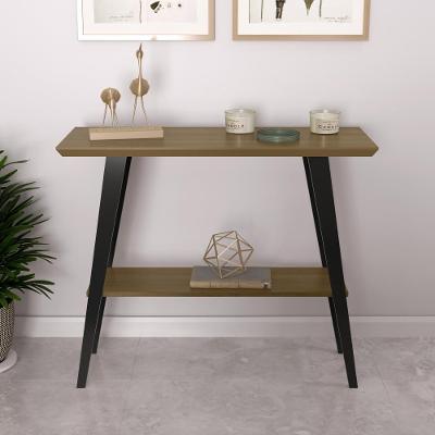 Aparador Davi 90x30 Tampo Mdf 30mm Pé Em Madeira Freijó/pés Preto