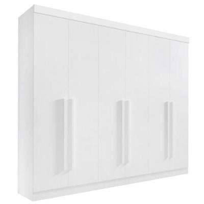 Guarda Roupa Casal 6 Portas 6 Gavetas - Da Vinci Plus-branco - Móveis D'doro