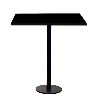Mesa Pisa Beta Bistrô Fratini 107,50cm (a) Disco Redondo Preto Tampo Mdp Quadrado Preto 60cm( L)