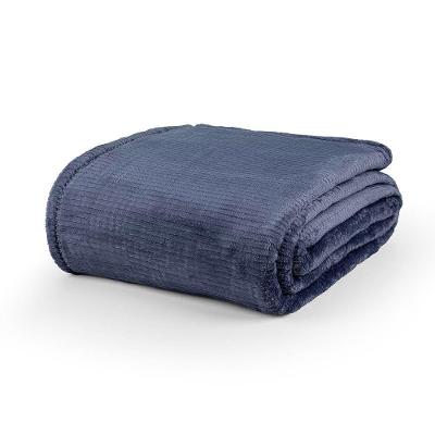 Cobertor Queen Dublin Manta Flannel Ultrasoft - Azul Noturno