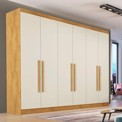 Guarda Roupa Casal 6 Portas 6 Gavetas - Oslo-peroba-off White - Made Marcs