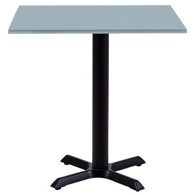 Mesa ômega Ferro Preto 74 Cm (alt) Base Em X Tampo Mdp Quadrado 60 Cm (larg) X 2,50 Cm (alt) Cinza