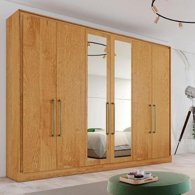 Guarda Roupa Casal Com Espelho 6 Portas 6 Gavetas - Argos-peroba - Made Marcs