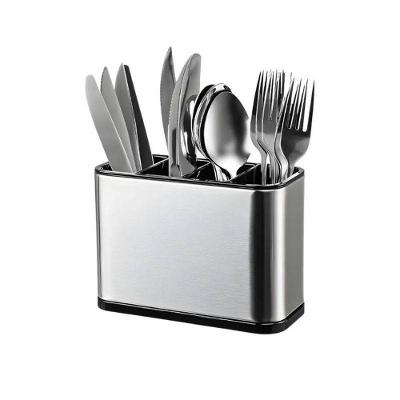 Suporte Escorredor De Talher Aço Inox Premium 4 Divisórias