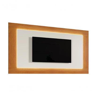 Painel Moderno Com Led 2,20m - Atenas-naturale-off White - Mavau Móveis