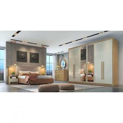 Guarda Roupa Casal Com Espelho 6 Portas 6 Gavetas - Robust -cumaru-fendi - Móveis Novo Horizonte