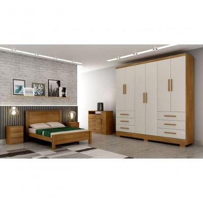 Guarda Roupa Solteiro Com Pés 6 Portas 6 Gavetas - Encant-cumaru Off White - Móveis Novo Horizonte