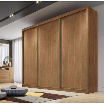 Guarda Roupa Casal 3 Portas 4 Gavetas - Diamond-cumaru - Móveis Novo Horizonte