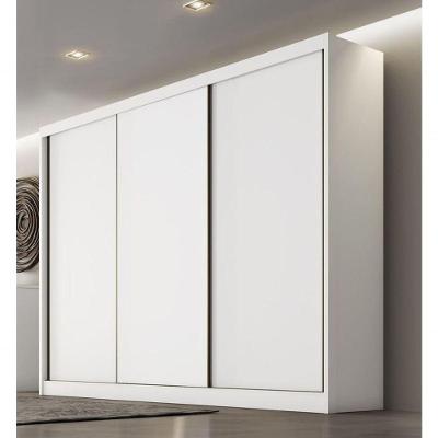 Guarda Roupa Casal 3 Portas 4 Gavetas - Diamond-branco - Móveis Novo Horizonte