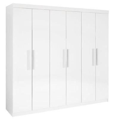 Guarda Roupa Casal 6 Portas 4 Gavetas - Leblon-branco - Móveis D'doro