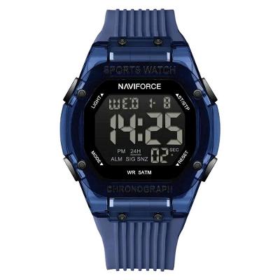 Relógio Digital Esportivo Luminoso Pulseira De Silicone 50m à Prova D'água Azul