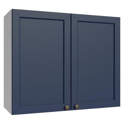 Armário Aéreo 80 Cm 2 Portas Branco/azul Vik Madesa Branco/azul
