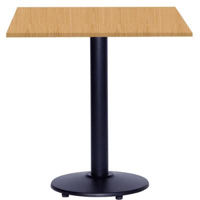 Mesa Zeta Ferro Preto 75 Cm (alt) Disco Redondo Tampo Mdp Quadrado 70 Cm (larg) X 2,50 Cm Alt Samba