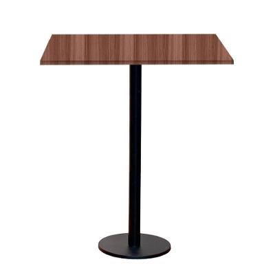 Mesa Pisa Beta Bistrô Fratini 107,50cm (a) Disco Redondo Preto Tampo Mdp Redondo Walnut 60cm (l)