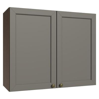 Armário Aéreo 80 Cm 2 Portas Rustic/cinza Vik Madesa Rustic/cinza