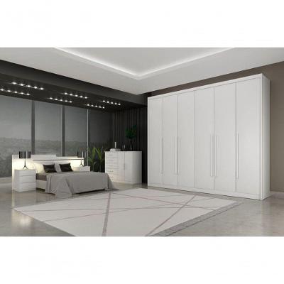 Guarda Roupa Casal 6 Portas 6 Gavetas - Coimbra-branco - Móveis Novo Horizonte