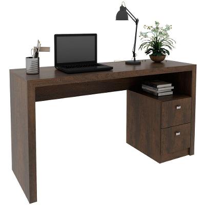 Mesa Para Escritório Escrivaninha 2 Gavetas Rústico