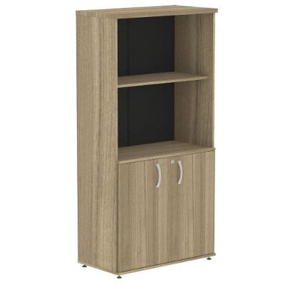 Armário Misto P25 Pandin 80 Cm (largura) Em Mdp Cor Noce Naturalle Com 2 Portas E 3 Prateleiras