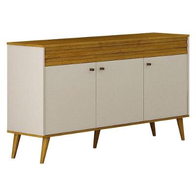 Buffet Para Sala De Jantar Jade 3 Portas Off White Freijó - Leifer Móveis