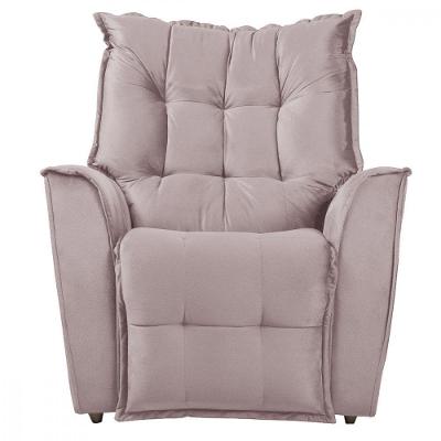 Poltrona Do Papai Reclinável Carinho Veludo - Star Confort Rose
