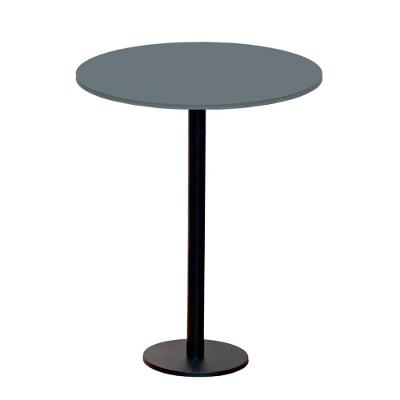 Mesa Pisa Beta Bistrô Fratini 107,50cm (a) Disco Redondo Preto Tampo Mdp Redondo Grafito 70cm (l)