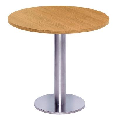 Mesa Beta Big Inox 75 Cm (alt) Disco Redondo Tampo Mdp Redondo 60 Cm (larg) X 2,50 Cm (alt) Samba